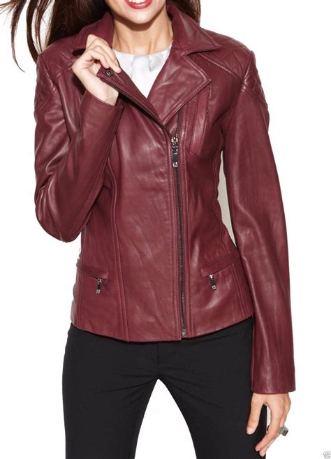 women's real leather biker jacket.